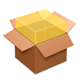 Box representing that you will open the downloaded package to start the installation process